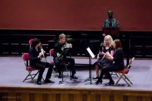 Students with Wind Instruments
